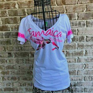 Hummingbird Tee Top Girls Medium Pineapple Collection Jamaica No Problem…